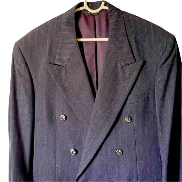 P.B.M. Select x Dillard's Gray Fine Stripe Suit - Picture 3 of 12